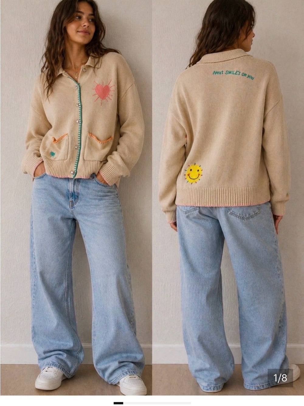Kerri Rosenthal heart cardigan. Size Medium